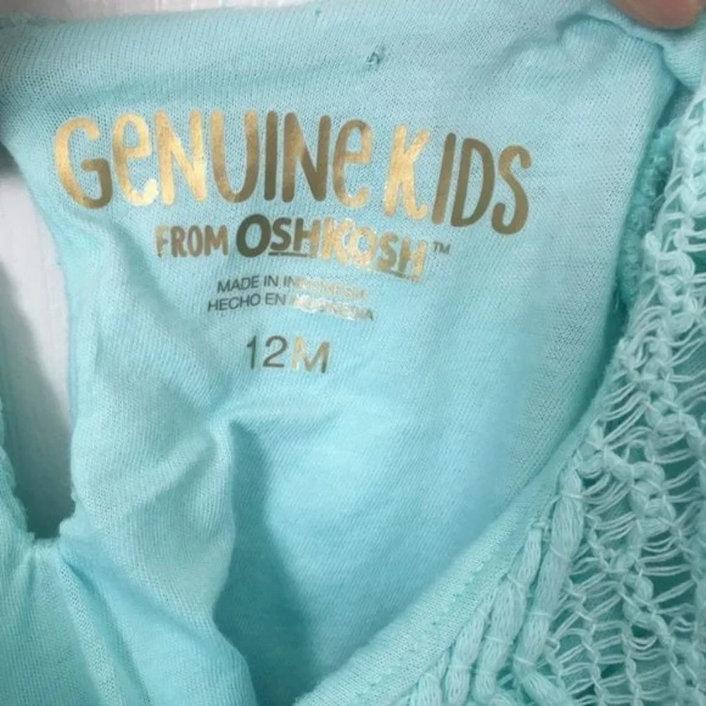 Genuine Kids 12m OshKosh Blue layered Lace Dress